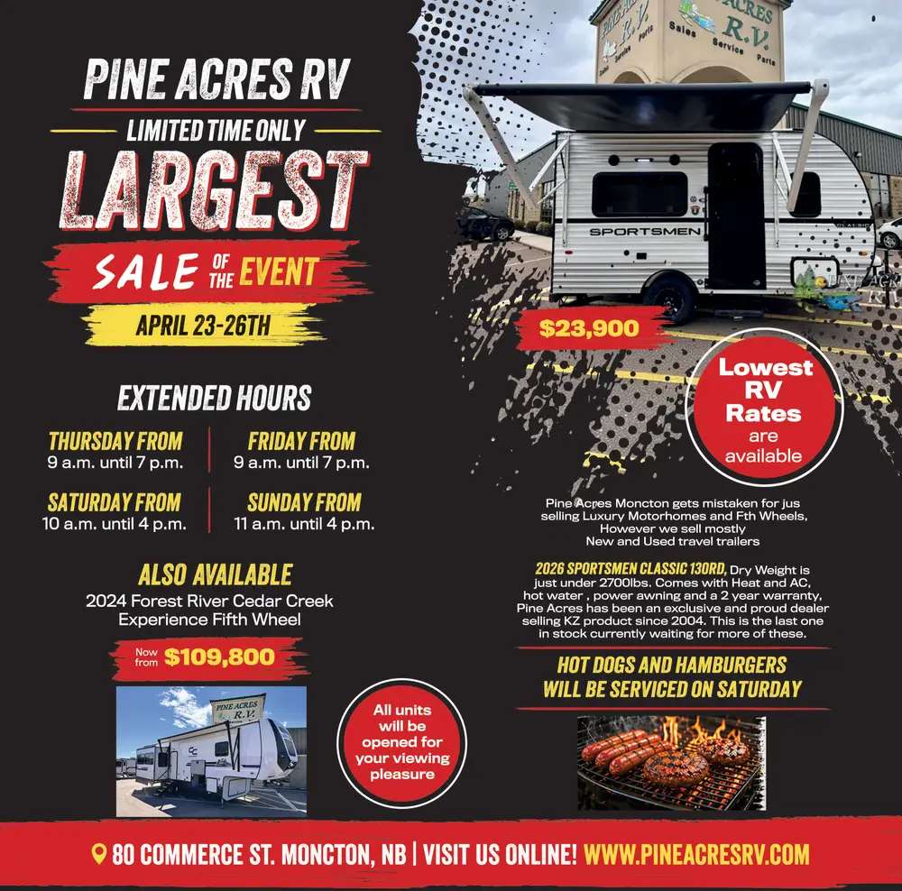 Pine Acres RV Largest Sale Event in Moncton